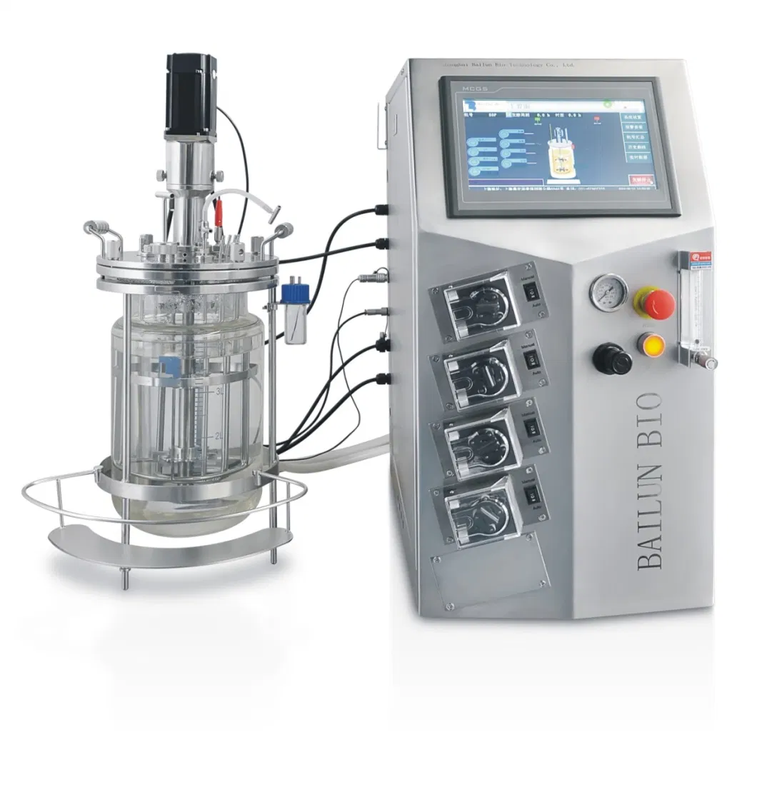 10 Liter Glass Lab Acid Sanitizeing Microbial Fermentor