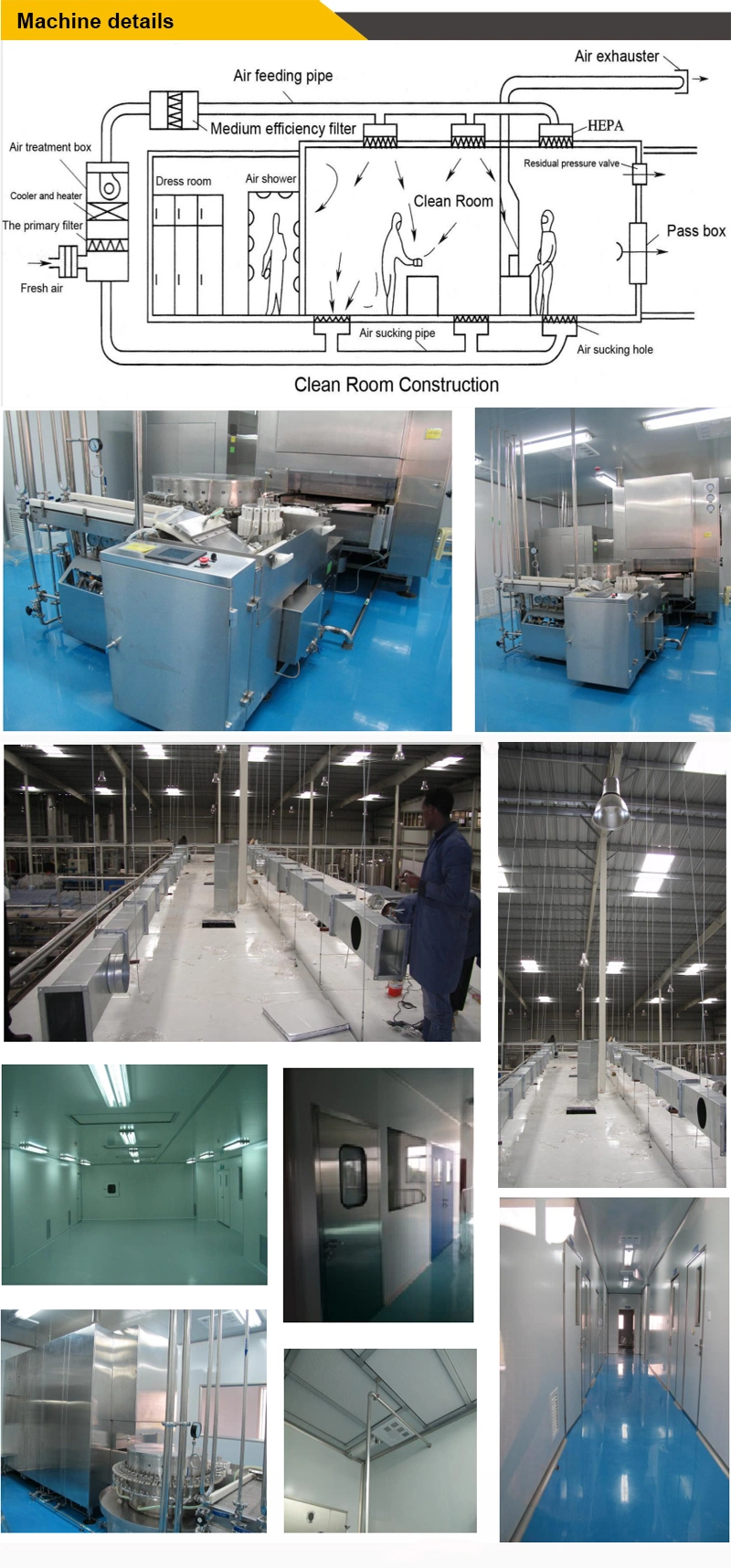 First-Class Qualities Clean Room and Services Modular Clean Room, Clean Room Tent, HEPA Filter Clean Room